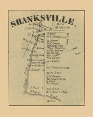 Shanksville, Stonycreek Township, Pennsylvania 1860 Old Town Map Custom Print - Somerset Co.