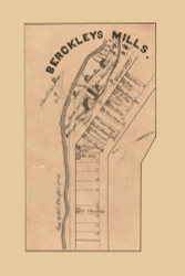 Berkley Mills Village, Summit Township, Pennsylvania 1860 Old Town Map Custom Print - Somerset Co.