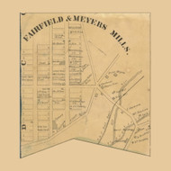 Fairfield and Myers Mills Villages, Summit Township, Pennsylvania 1860 Old Town Map Custom Print - Somerset Co.