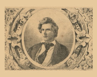 A. J. Ogle Portrait, Pennsylvania 1860 Old Town Map Custom Print - Somerset Co.
