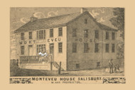 Monteveu House, Pennsylvania 1860 Old Town Map Custom Print - Somerset Co.