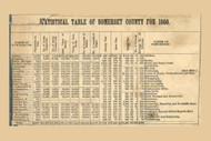 County Statistics, Pennsylvania 1860 Old Town Map Custom Print - Somerset Co.