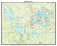 Barnstead Lakes 1987 - Custom USGS Old Topo Map - New Hampshire