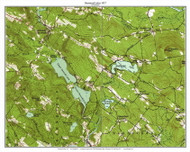 Barnstead Lakes 1957 - Custom USGS Old Topo Map - New Hampshire