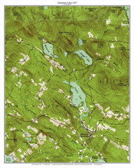Gilmanton Lakes 1957 - Custom USGS Old Topo Map - New Hampshire