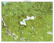 Merrymeeting Lake 1957 - Custom USGS Old Topo Map - New Hampshire
