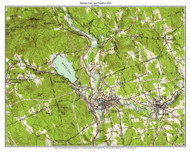 Webster Lake and Franklin 1956 - Custom USGS Old Topo Map - New Hampshire