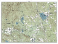 Andover Lakes 1998 - Custom USGS Old Topo Map - New Hampshire - Frank-Henn