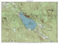 Lake Massasecum 1998 - Custom USGS Old Topo Map - New Hampshire - Frank-Henn
