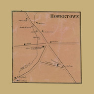 Howertown Village, Allen Township, Pennsylvania 1860 Old Town Map Custom Print - Northampton Co.