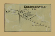 Kreidersville, Allen Township, Pennsylvania 1860 Old Town Map Custom Print - Northampton Co.