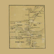 Bushkill Village, Cherry Hill, Etc., Bushkill Township, Pennsylvania 1860 Old Town Map Custom Print - Northampton Co.