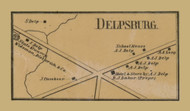 Delpsburg Village, Pennsylvania 1860 Old Town Map Custom Print - Northampton Co.