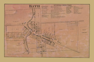 Bath Village, East Allen Township, Pennsylvania 1860 Old Town Map Custom Print - Northampton Co.
