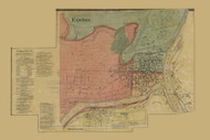 Easton Village and Part of South Easton Village, Pennsylvania 1860 Old Town Map Custom Print - Northampton Co.