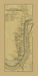Freemansburg Borough, Pennsylvania 1860 Old Town Map Custom Print - Northampton Co.
