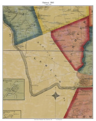 Hanover in Lehigh County, Pennsylvania 1860 Old Town Map Custom Print - Northampton Co.