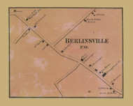 Berlinsville, Lehigh Township, Pennsylvania 1860 Old Town Map Custom Print - Northampton Co.