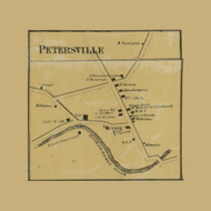 Petersville, Lehigh Township, Pennsylvania 1860 Old Town Map Custom Print - Northampton Co.