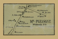 Mount Pleasant Village, Lower Mt. Bethel Township, Pennsylvania 1860 Old Town Map Custom Print - Northampton Co.