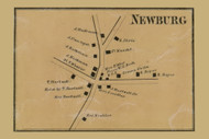 Newburg Village, Lower Nazareth Township, Pennsylvania 1860 Old Town Map Custom Print - Northampton Co.