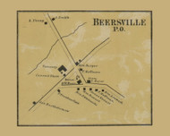 Beersville, Moore Township, Pennsylvania 1860 Old Town Map Custom Print - Northampton Co.