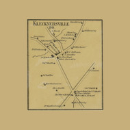 Klecknerville, Moore Township, Pennsylvania 1860 Old Town Map Custom Print - Northampton Co.