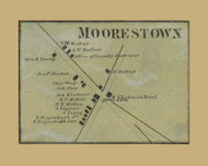 Moorestown Village, Moore Township, Pennsylvania 1860 Old Town Map Custom Print - Northampton Co.