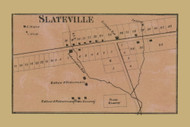 Slateville Township, Pennsylvania 1860 Old Town Map Custom Print - Northampton Co.