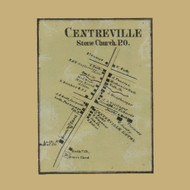Centreville, Upper Mt Bethel Township, Pennsylvania 1860 Old Town Map Custom Print - Northampton Co.