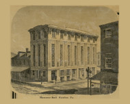 Masonic Hall in Easton, Pennsylvania 1860 Old Town Map Custom Print - Northampton Co.