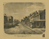 View of Northampton Street in Easton, Pennsylvania 1860 Old Town Map Custom Print - Northampton Co.