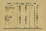 Northampton County Statistics, Pennsylvania 1860 Old Town Map Custom Print - Northampton Co.