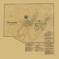 Dushore Village, Cherry Township, Pennsylvania 1872 Old Town Map Custom Print - Sullivan Co.