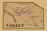 Colley Village, Pennsylvania 1872 Old Town Map Custom Print - Sullivan Co.