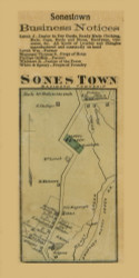 Sonestown Village, Davidson Township, Pennsylvania 1872 Old Town Map Custom Print - Sullivan Co.