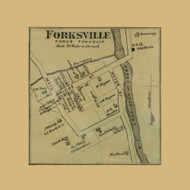 Forksville, Forks Township, Pennsylvania 1872 Old Town Map Custom Print - Sullivan Co.