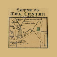 Fox Centre, Fox Township, Pennsylvania 1872 Old Town Map Custom Print - Sullivan Co.