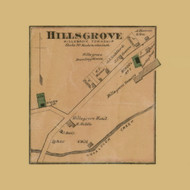 Hillsgrove Village, Pennsylvania 1872 Old Town Map Custom Print - Sullivan Co.