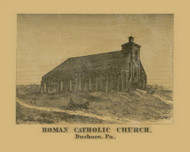 Roman Catholic Church, Pennsylvania 1872 Old Town Map Custom Print - Sullivan Co.