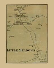 Little Meadows Village, Apolacon Township, Pennsylvania 1858 Old Town Map Custom Print - Susquehanna Co.