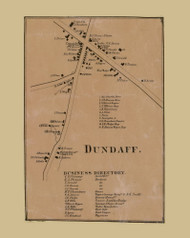 Dundaff Village, Clifford Township, Pennsylvania 1858 Old Town Map Custom Print - Susquehanna Co.