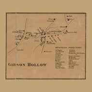 Gibson Hollow, Gibson Township, Pennsylvania 1858 Old Town Map Custom Print - Susquehanna Co.