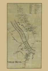 Great Bend Village Township, Pennsylvania 1858 Old Town Map Custom Print - Susquehanna Co.