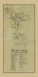 Harford Village Township, Pennsylvania 1858 Old Town Map Custom Print - Susquehanna Co.