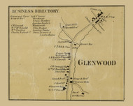 Glenwood Village, Lenox Township, Pennsylvania 1858 Old Town Map Custom Print - Susquehanna Co.