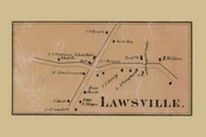 Lawsville Centre, Liberty Township, Pennsylvania 1858 Old Town Map Custom Print - Susquehanna Co.