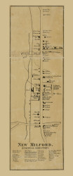 New Milford Village Township, Pennsylvania 1858 Old Town Map Custom Print - Susquehanna Co.