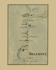 Brackney Village, Silver Township, Pennsylvania 1858 Old Town Map Custom Print - Susquehanna Co.