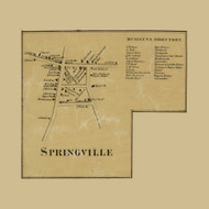 Springville Village Township, Pennsylvania 1858 Old Town Map Custom Print - Susquehanna Co.